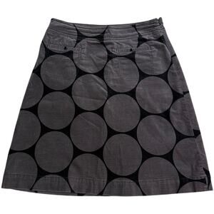 Boden Gray and Black A-Line Skirt